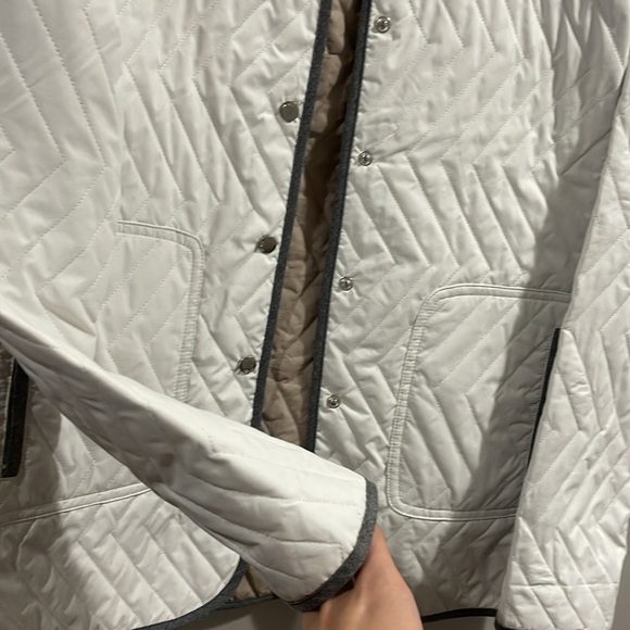 RENUAR white/cream button down puffer jacket - Picture 5 of 9